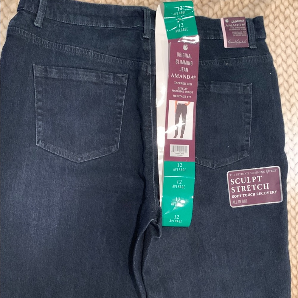 Gloria Vanderbilt Amanda Slimming Jeans sz 12